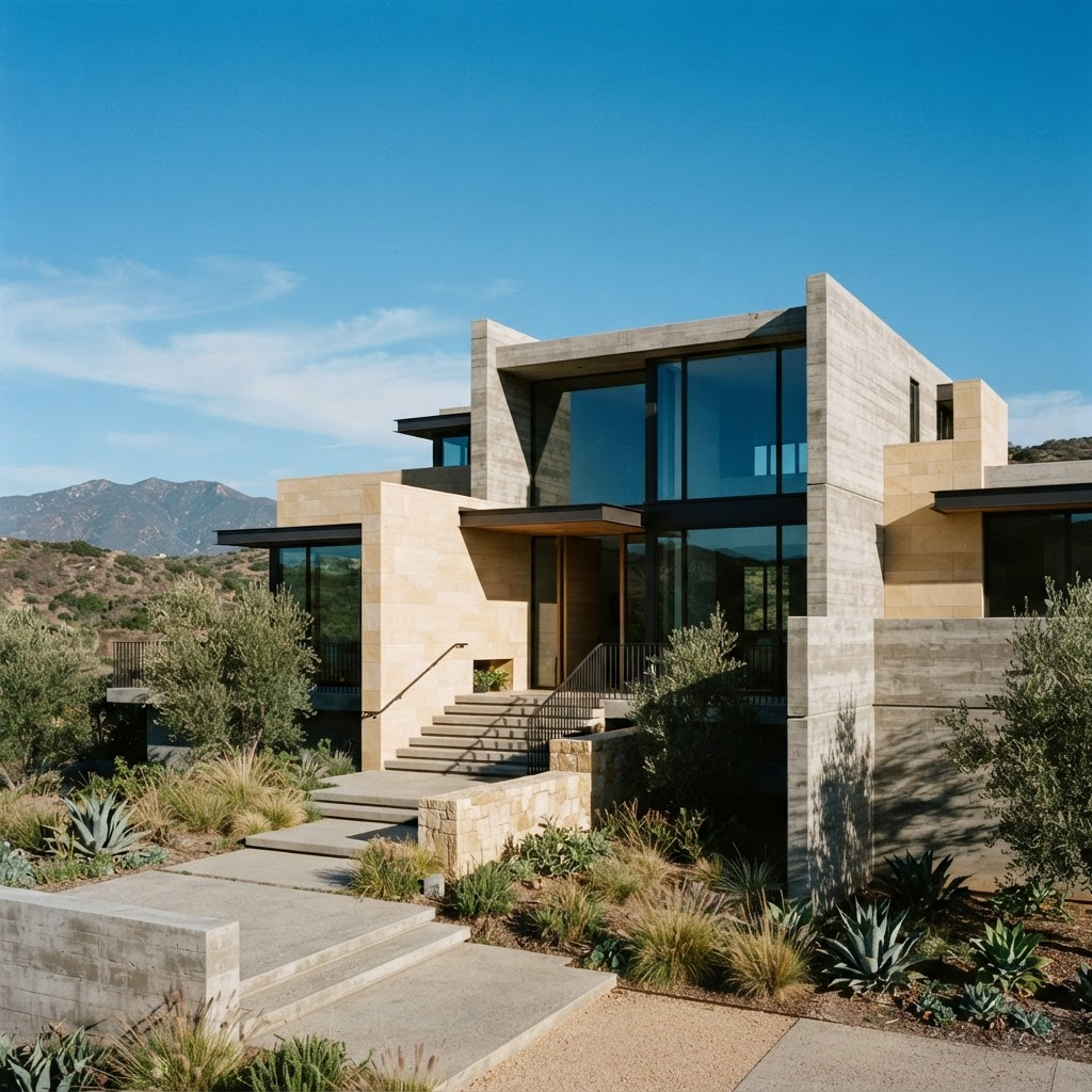 Modern concrete residence by Siri Construction